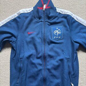 VINTAGE Y2K Nike France FFF Full Zip Track Jacket (Small)